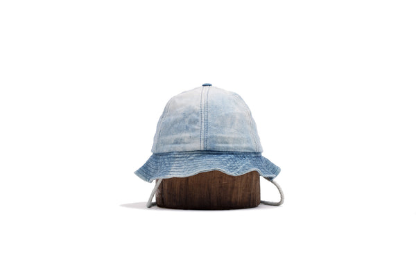 Indigo Dyed Raw Silk Bucket Hat